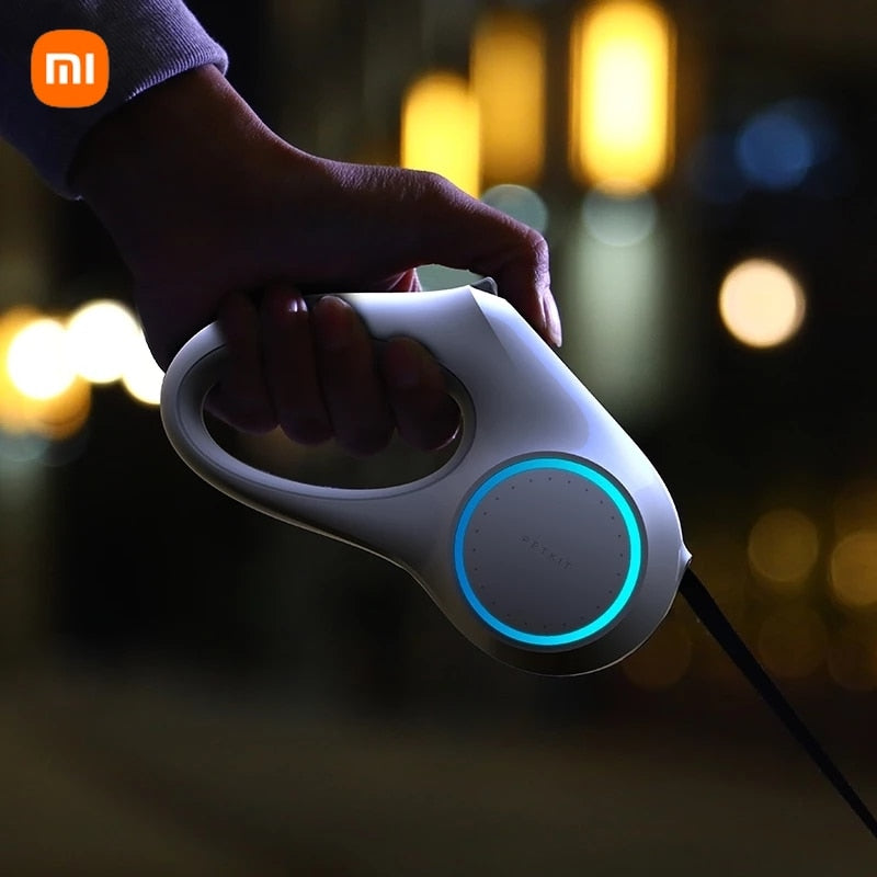 Xiaomi Petkit Go Shine Max Pet Leash Dog Traction Rope Flexible Ring Shape 3m/4.5m with LED Night Light Dogs Accessoires Chain