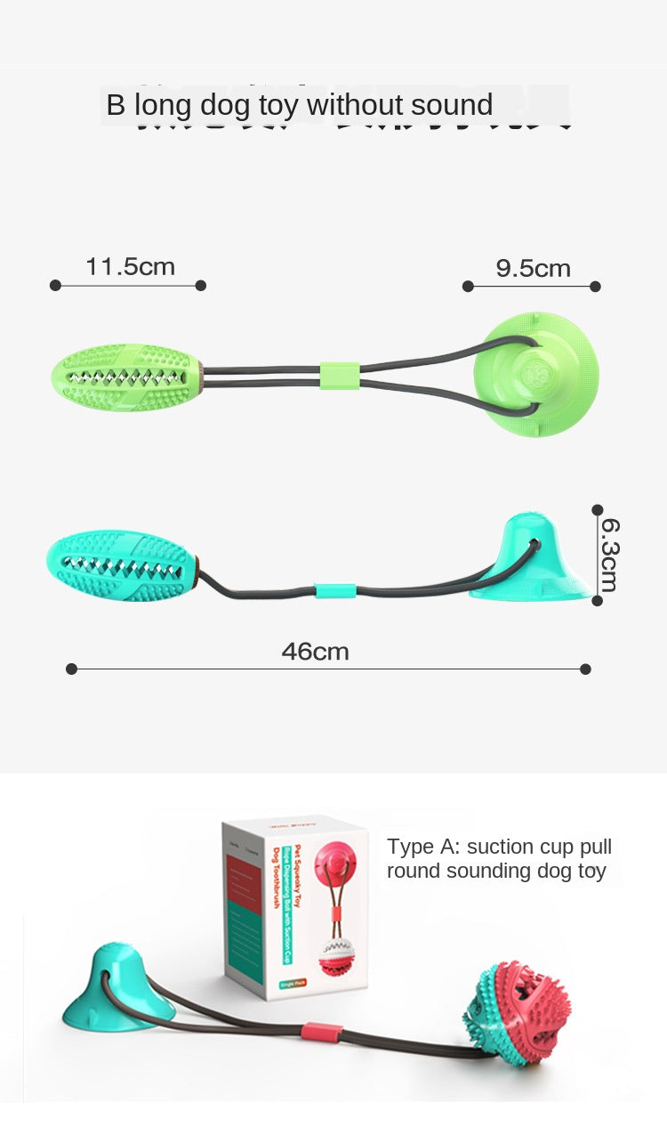 Dog Toys Silicon Suction Cup Tug Interactive Dog Ball Toys slow feeder Pet Chew Bite Tooth Cleaning Toothbrush Dogs Food Toys