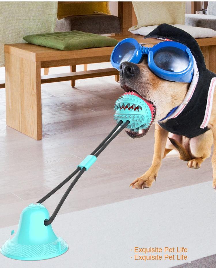 Dog Toys Silicon Suction Cup Tug Interactive Dog Ball Toys slow feeder Pet Chew Bite Tooth Cleaning Toothbrush Dogs Food Toys