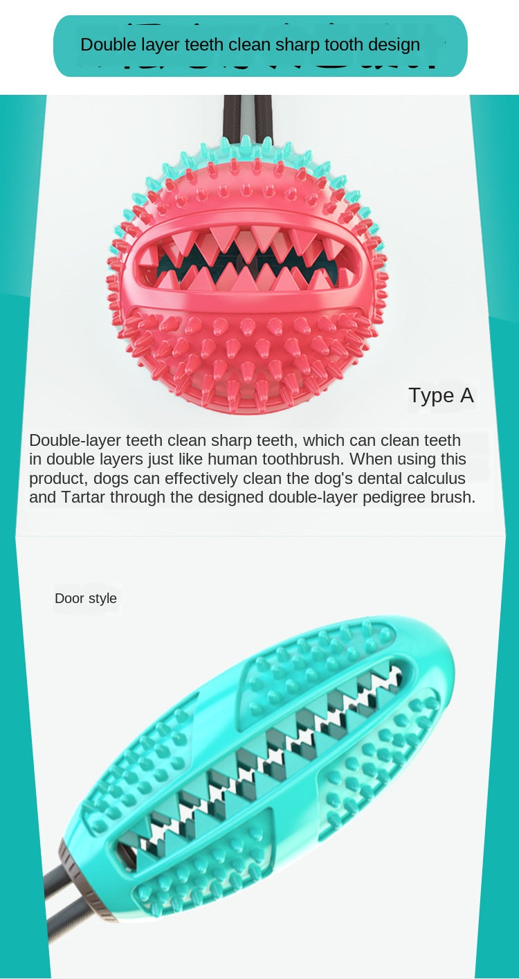 Dog Toys Silicon Suction Cup Tug Interactive Dog Ball Toys slow feeder Pet Chew Bite Tooth Cleaning Toothbrush Dogs Food Toys