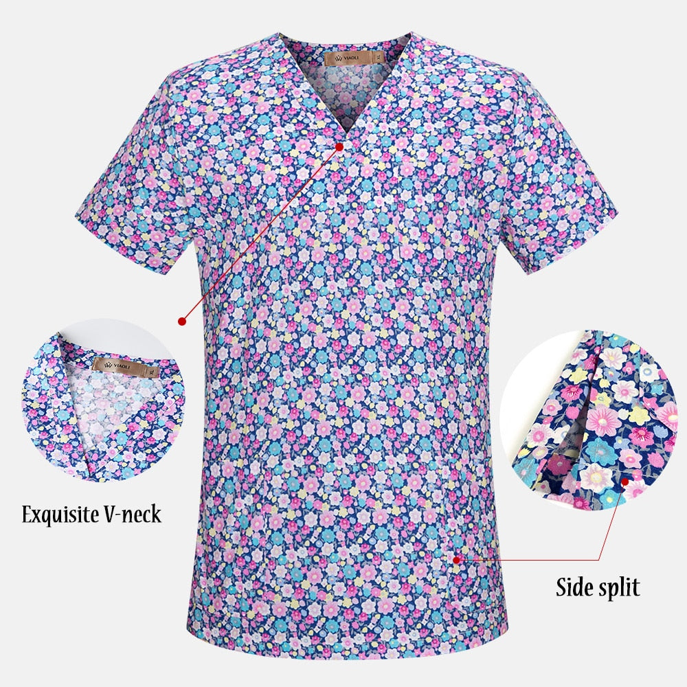 Cartoon Medical Scrubs Breathable