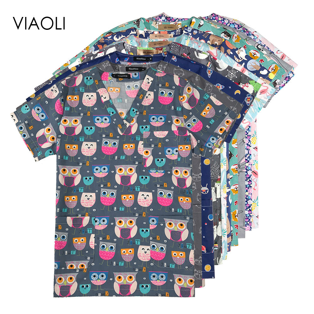 Cartoon Medical Scrubs Breathable