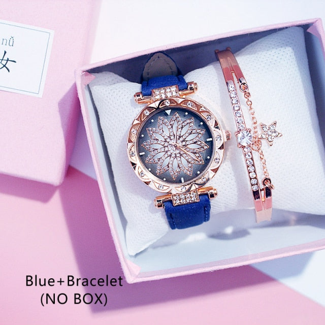 Casual Women Romantic Starry Sky Wrist Watch