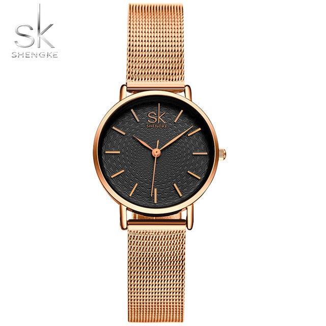 SK Super Slim Sliver Mesh Stainless Steel Watche