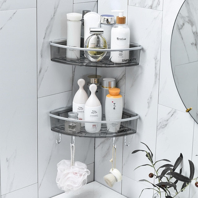 Punch-free Bathroom Shelf Storage Rack