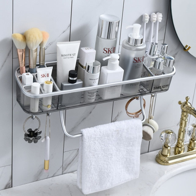 Punch-free Bathroom Shelf Storage Rack