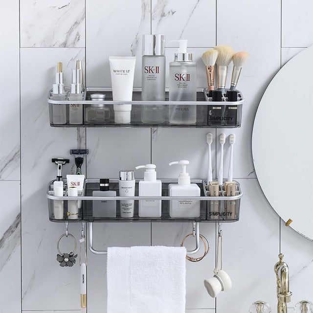 Punch-free Bathroom Shelf Storage Rack