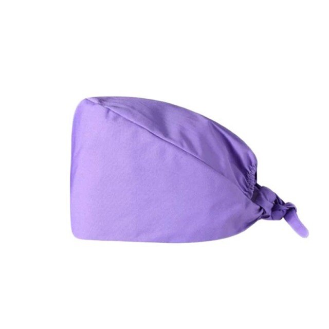 Solide Color Scrub Nurse Hat Adjustable