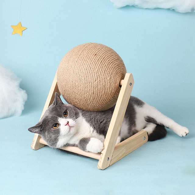 Cat Scratching Ball Toy Kitten Sisal Rope Ball