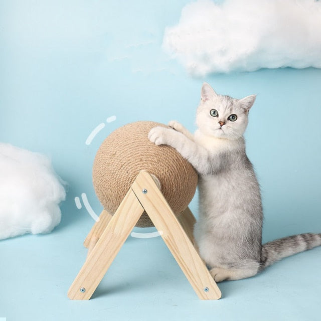 Cat Scratching Ball Toy Kitten Sisal Rope Ball