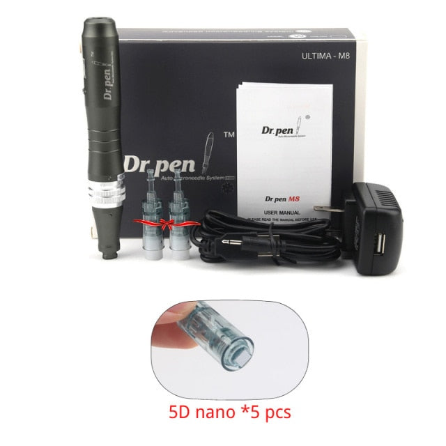 Dr pen M8 With 5 pcs Cartridges Drag Nano