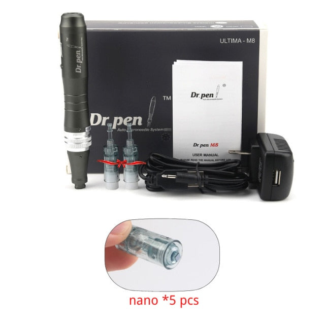 Dr pen M8 With 5 pcs Cartridges Drag Nano