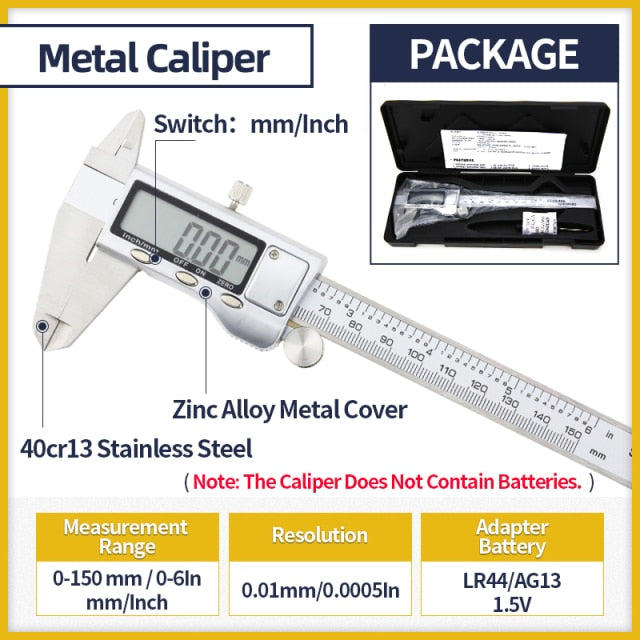 Digital Metal Caliper Vernier Calipers Electronic