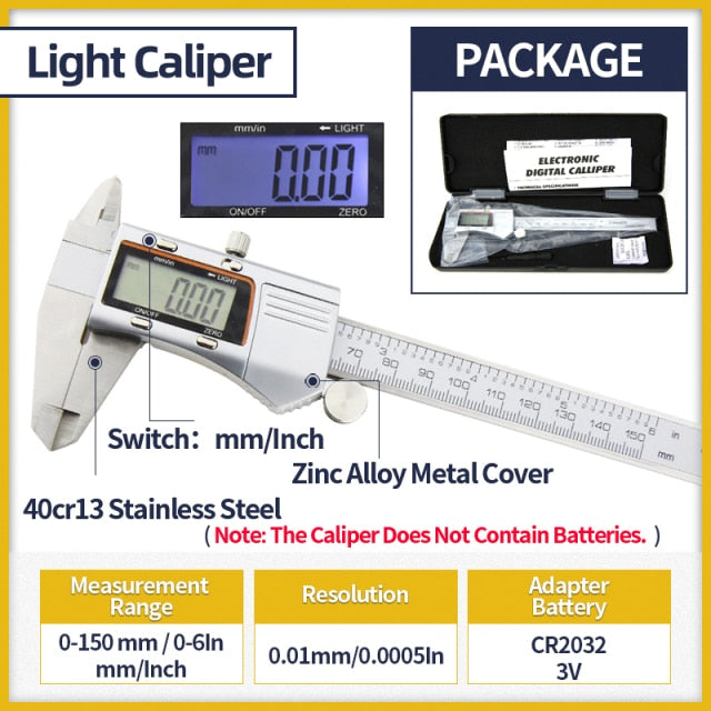 Digital Metal Caliper Vernier Calipers Electronic