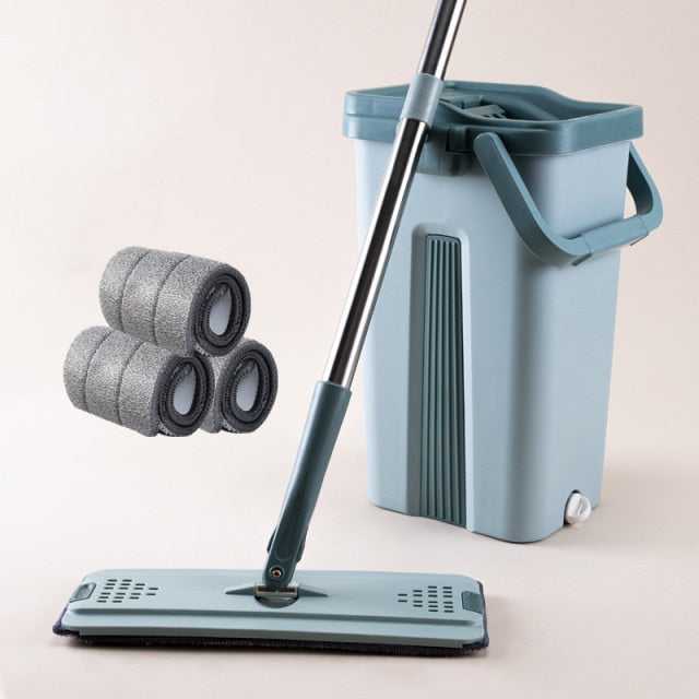 Mop with Bucket Squeeze for Wash Floor