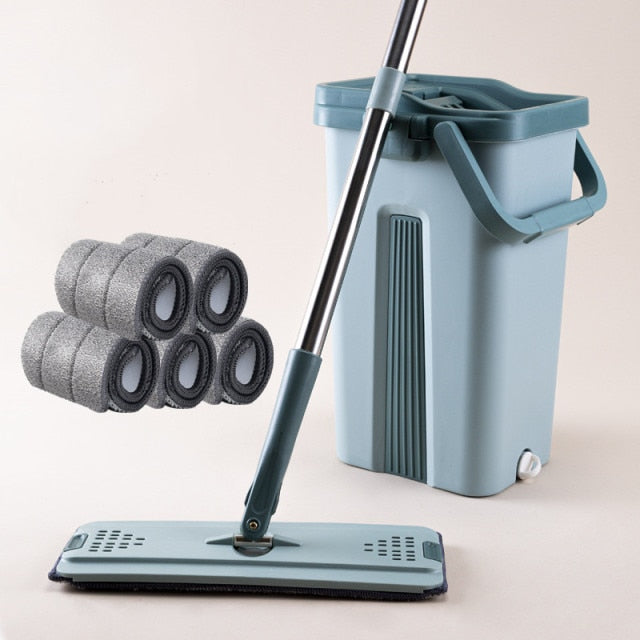 Mop with Bucket Squeeze for Wash Floor