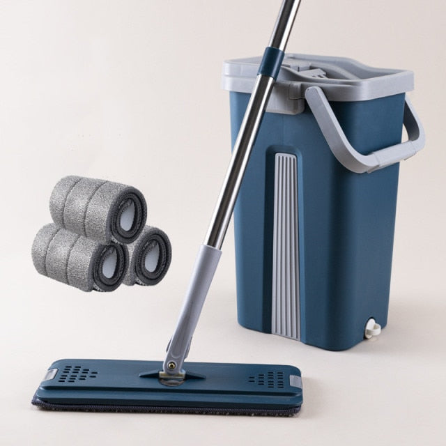 Mop with Bucket Squeeze for Wash Floor