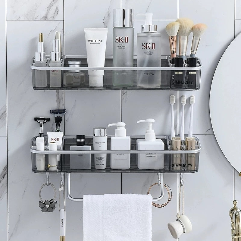 Punch-free Bathroom Shelf Storage Rack