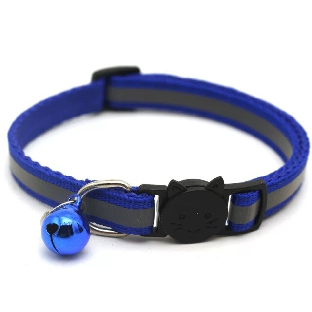 Pet Cat Collar Reflective Pet Bell Collar Adjustable