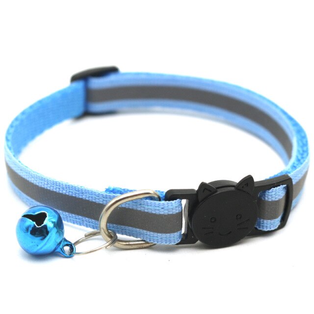 Pet Cat Collar Reflective Pet Bell Collar Adjustable