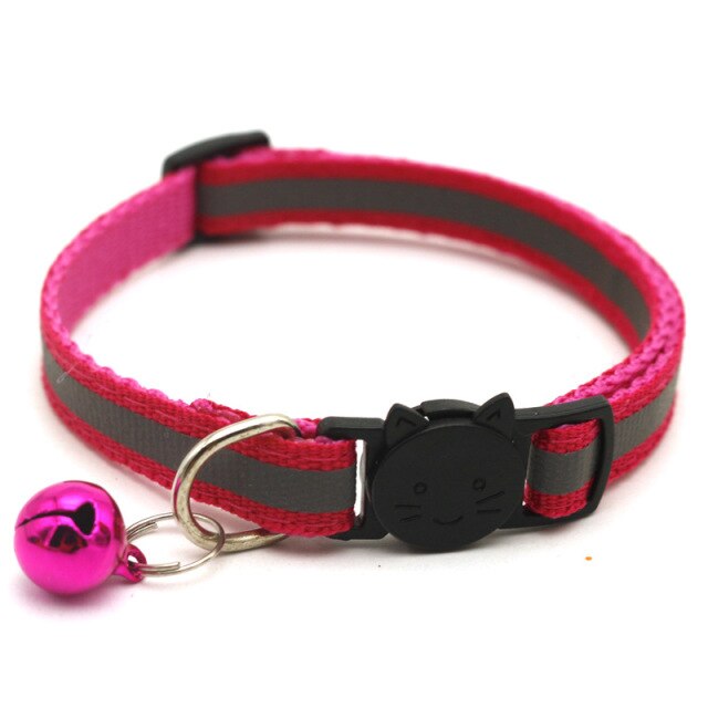 Pet Cat Collar Reflective Pet Bell Collar Adjustable