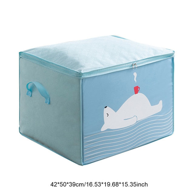 Cartoon Foldable Portable Clothes Bag Box