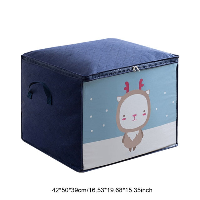 Cartoon Foldable Portable Clothes Bag Box