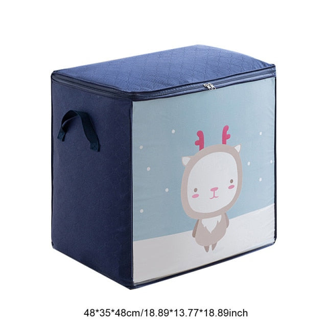 Cartoon Foldable Portable Clothes Bag Box