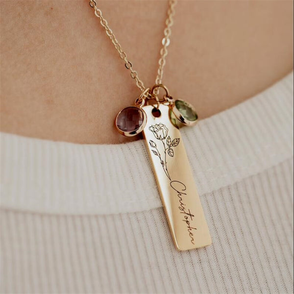 Personalized Birthstone Necklace Gift