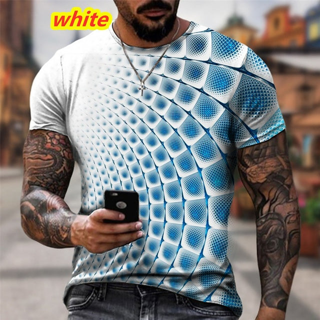 Tee Shirt Casual Fashion Vertigo Hypnotic 3D Printed