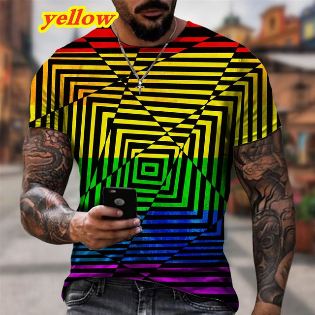 Tee Shirt Casual Fashion Vertigo Hypnotic 3D Printed