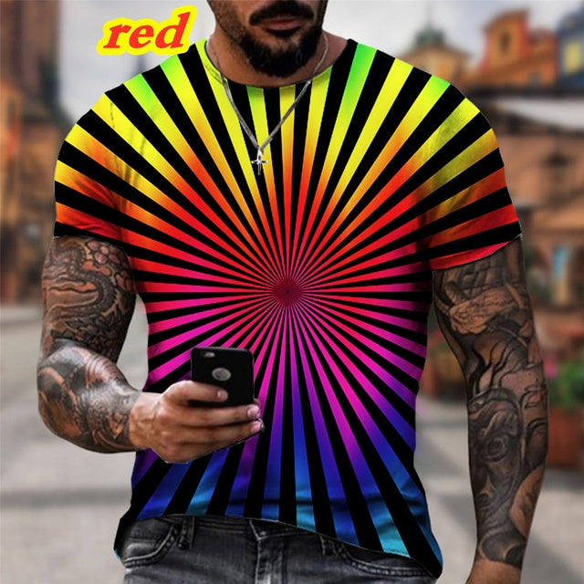 Tee Shirt Casual Fashion Vertigo Hypnotic 3D Printed