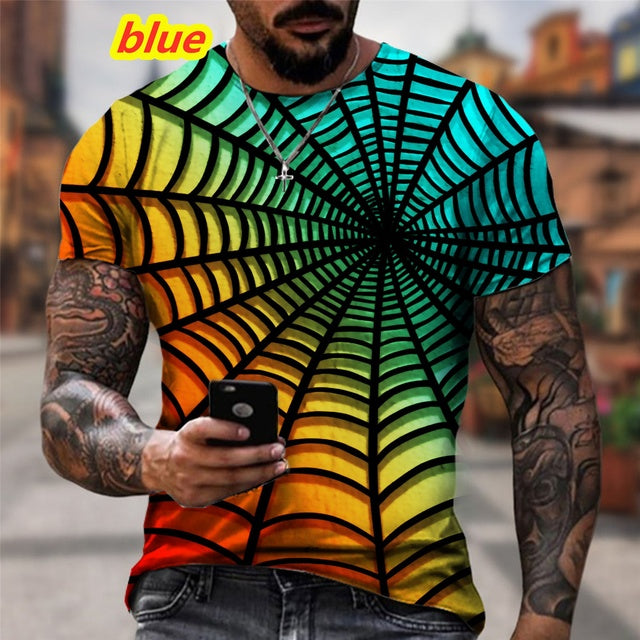 Tee Shirt Casual Fashion Vertigo Hypnotic 3D Printed